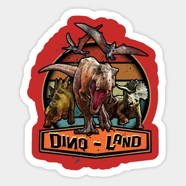 Diono-land - Happy dino Sticker by artebus